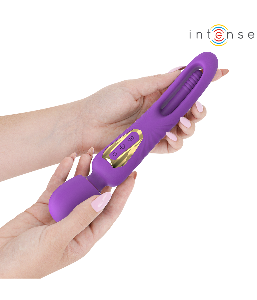 INTENSE - VARINHA VIBRATÓRIA CHRISTY COM LÍNGUA QUE GIRA