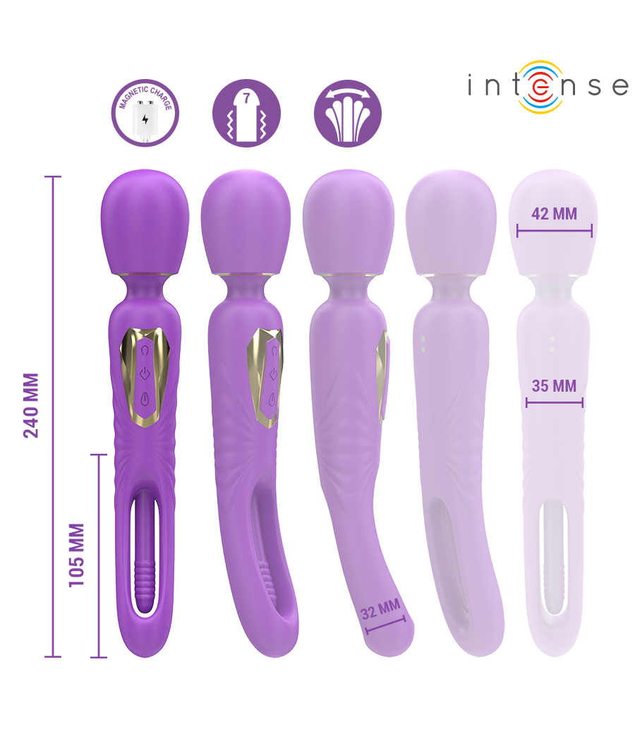 INTENSE - CHRISTY VIBRATING WAND WITH FLIPPING TONGUE