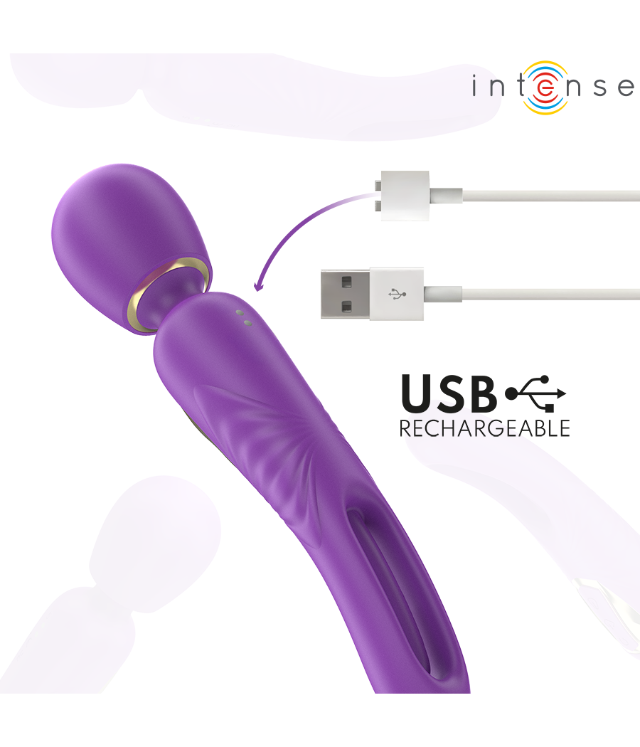 INTENSE - CHRISTY VIBRATING WAND WITH FLIPPING TONGUE