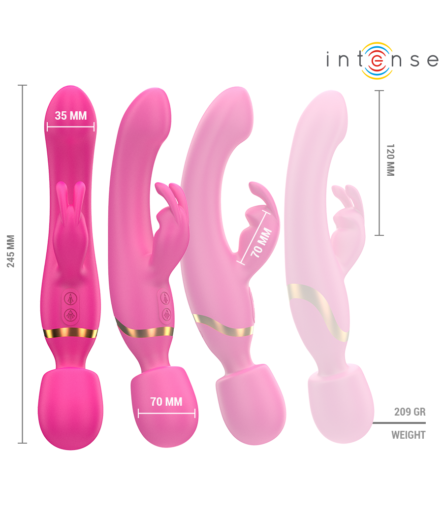 INTENSE - VIBRATEUR DOUBLE WINONA LAPIN ET BAGUETTE