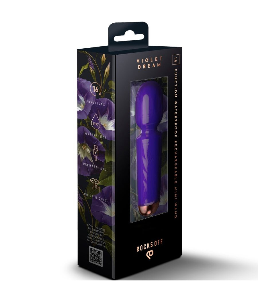 ROCKS-OFF - MINI-AUFLADBARER STAB MIT 16 FUNKTIONEN VIOLET DREAM