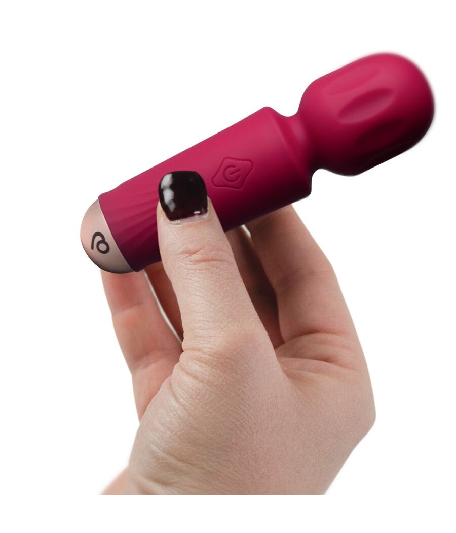 ROCKS-OFF - MINI BAGUETTE RECHARGEABLE 16 FONCTIONS ROUGE AZALÉE