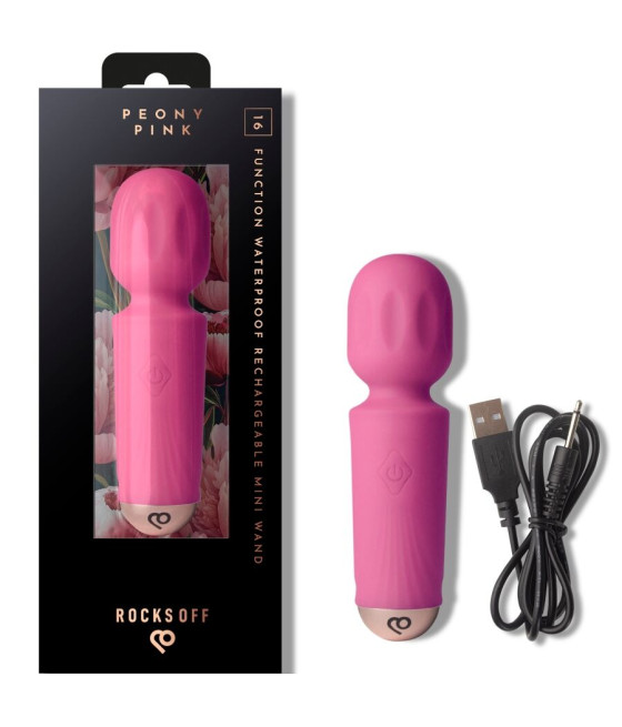 ROCKS-OFF - MINI WAND RECARGABLE 16 FUNCIONES FUCSIA