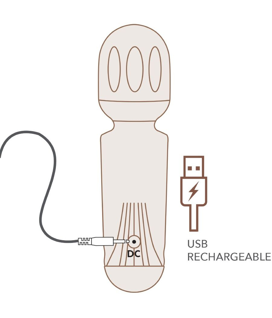 ROCKS-OFF - WIEDERAUFLADBARER MINI-ZAUBERSTAB MIT 16 FUNKTIONEN, PFINGSTROSENROSA