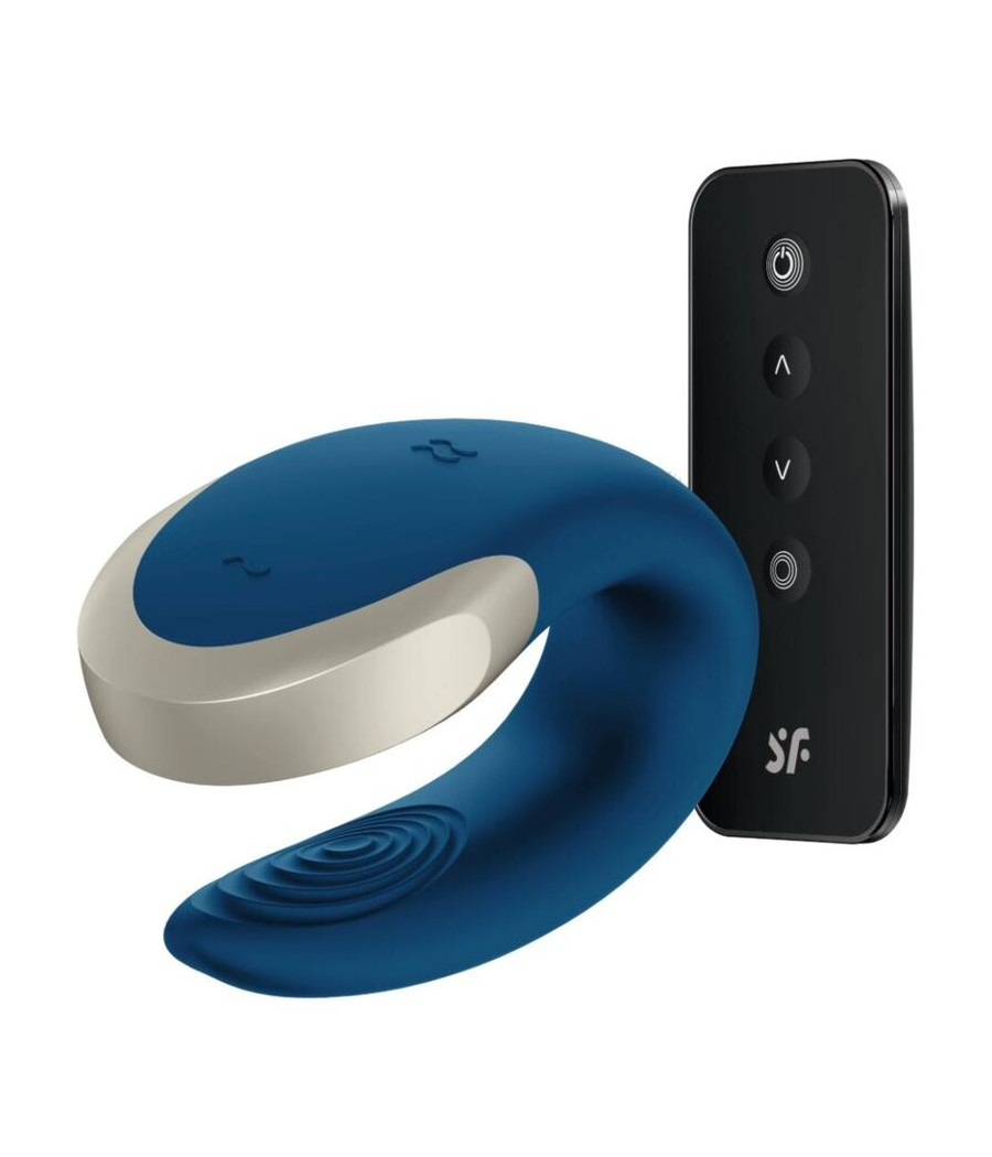 SATISFYER - DOUBLE LOVE LUXURY PARTNER VIBRATOR BLAU