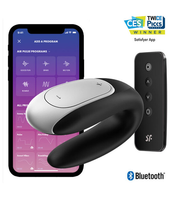 SATISFYER - DOUBLE FUN PARTNER VIBRATOR SCHWARZ
