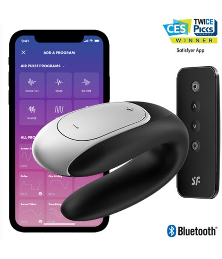 SATISFYER - DOUBLE FUN PARTNER VIBRATOR SCHWARZ