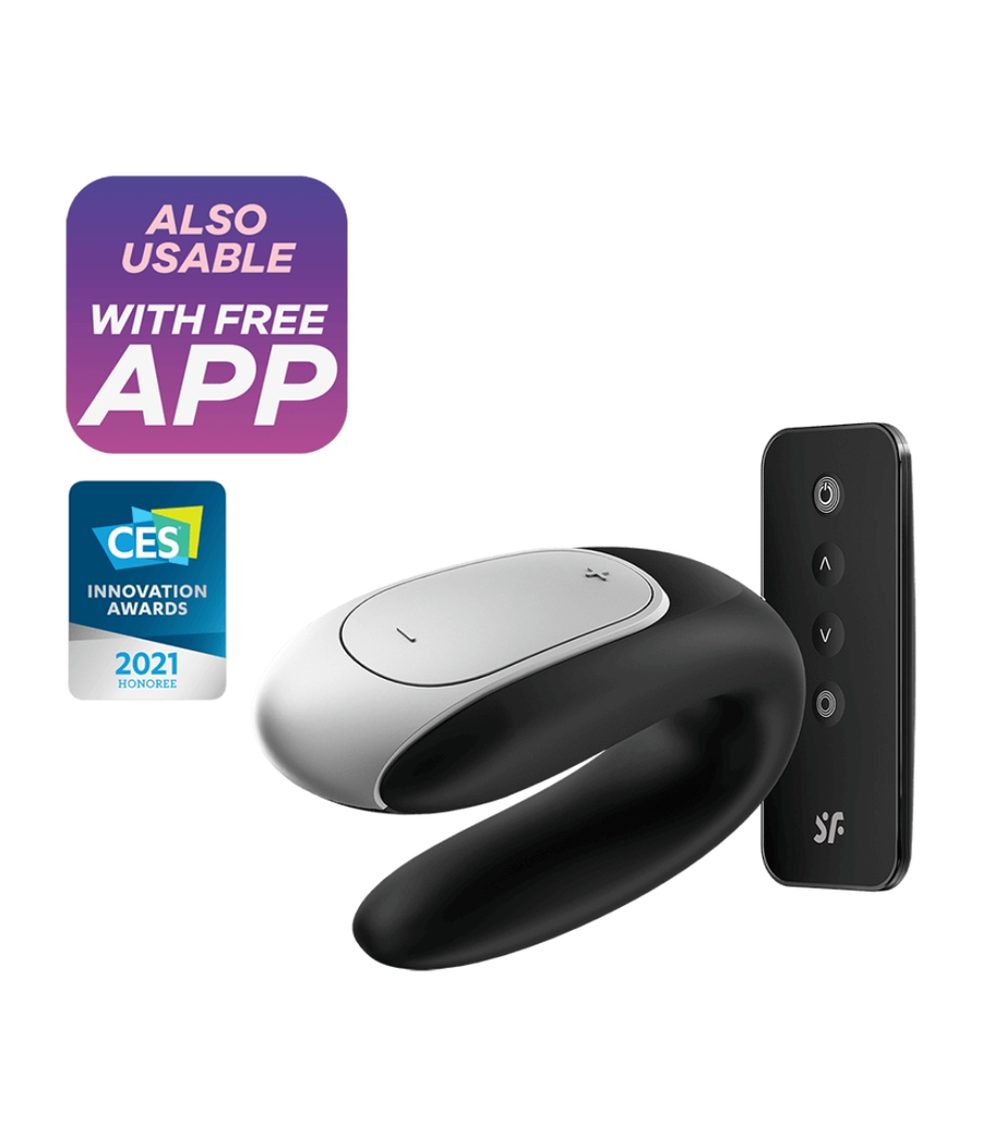 SATISFYER - VIBRATORE DOUBLE FUN PARTNER NERO