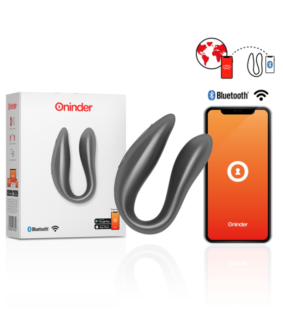 ONINDER - LISBOA G-SPOT- UND KLITORALSTIMULATOR SCHWARZ - KOSTENLOSE APP