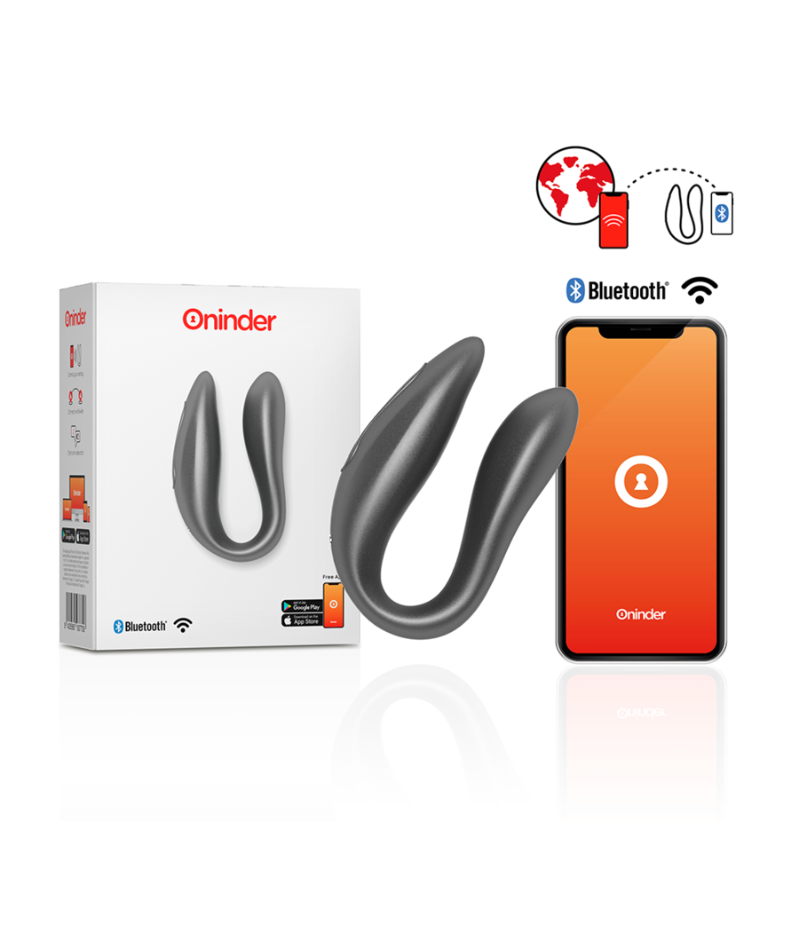 ONINDER - LISBOA G-SPOT & CLITORAL STIMULATOR BLACK - APLICAÇÃO GRATUITA