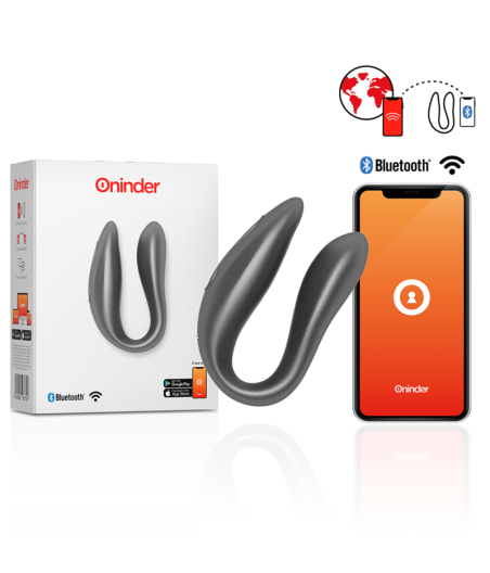 ONINDER - LISBOA G-SPOT- UND KLITORALSTIMULATOR SCHWARZ - KOSTENLOSE APP