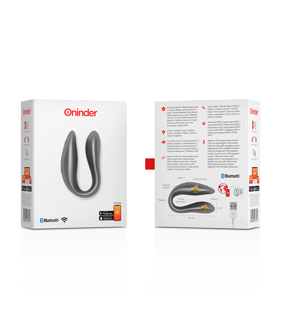 ONINDER - LISBOA BLACK G-POINT & CLITORIS STIMULATOR - FREE APP