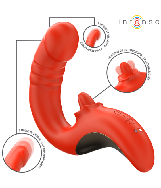 INTENSE - PAULINA VIBRADOR & ESTIMULADOR EN FORMA DE U ROJO