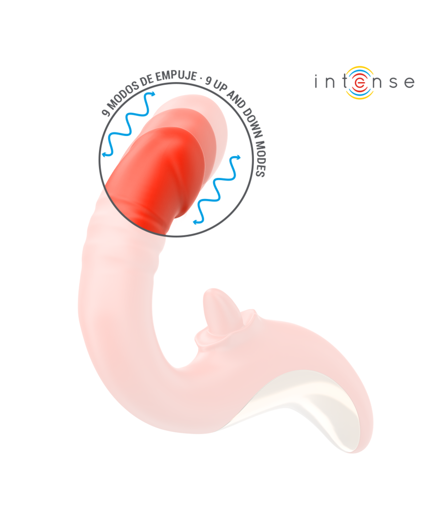 INTENSE - VIBRADOR E ESTIMULADOR PAULINA EM FORMATO U VERMELHO