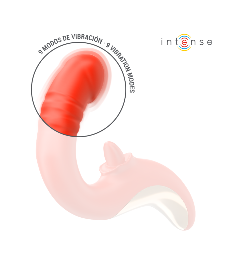 INTENSE - VIBRATEUR ET STIMULATEUR PAULINA EN FORME DE U ROUGE