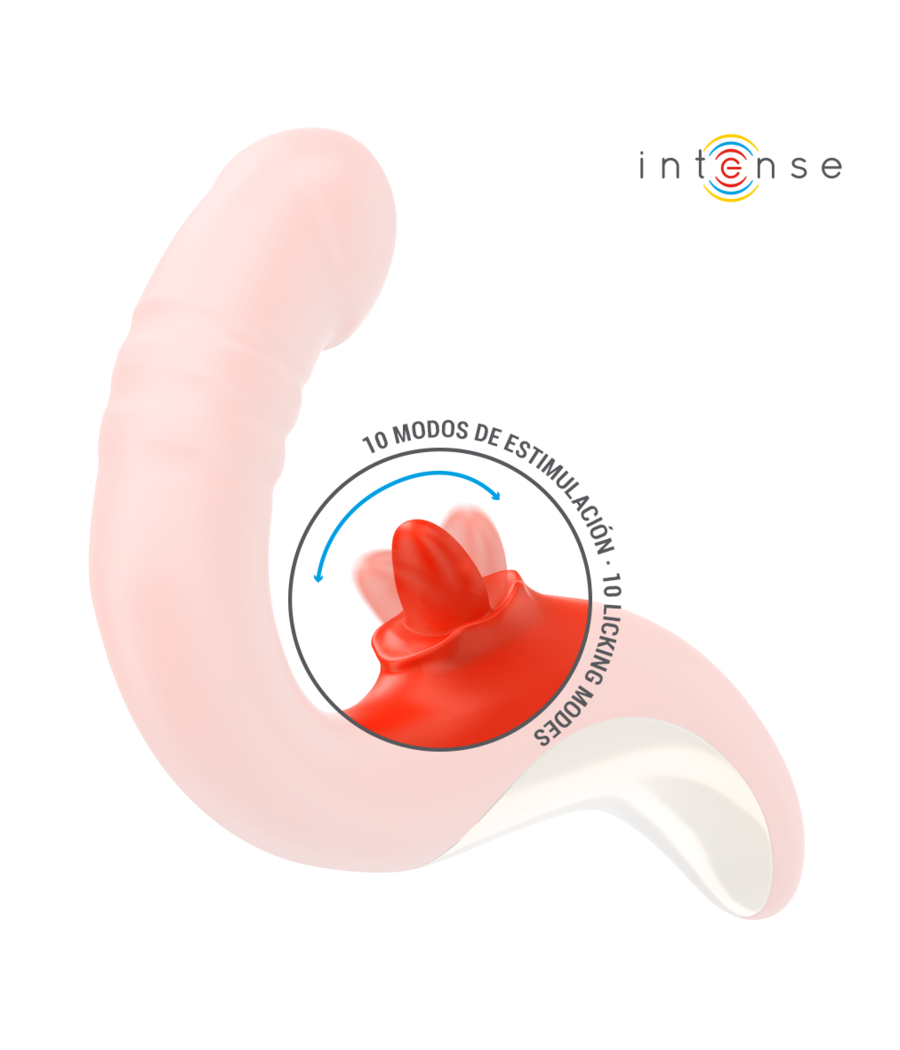 INTENSE - VIBRADOR E ESTIMULADOR PAULINA EM FORMATO U VERMELHO