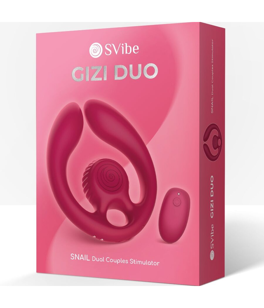 SNAIL VIBE - GIZI DUO PAARSTIMULATOR FERNBEDIENUNG BURGUND