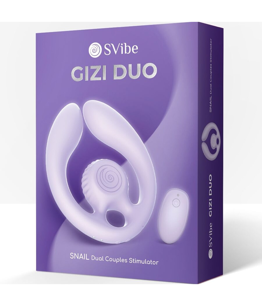 SNAIL VIBE - GIZI DUO STIMULATEUR POUR COUPLES TÉLÉCOMMANDE LILAS