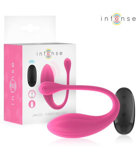 INTENSE - JANICE U VIBRATOR DOUBLE STIMULATION 10 VIBRATIONS PINK REMOTE CONTROL