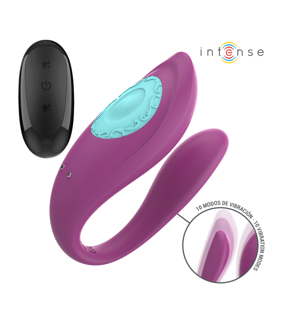 INTENSE - ANNIE ESTIMULADOR & VIBRADOR FORMA DE U MORADO CONTROL REMOTO
