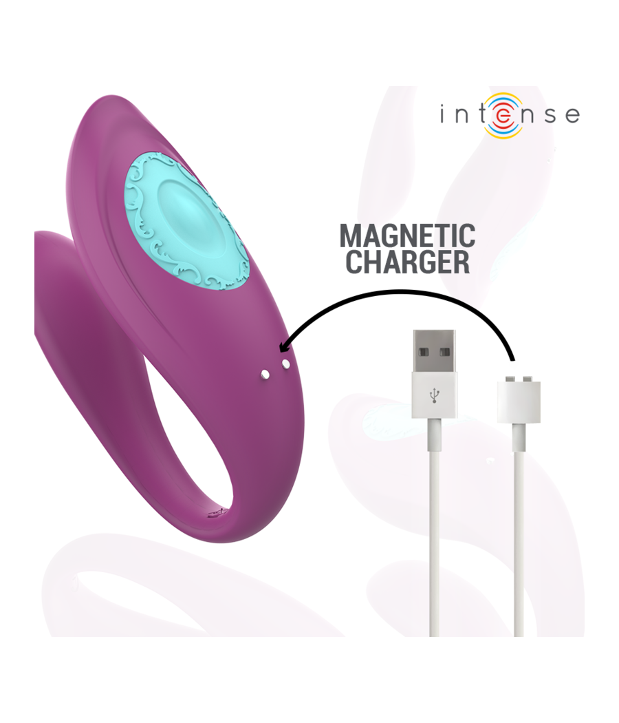 INTENSE - ANNIE U-SHAPED VIBRATOR AND STIMULATOR PURPLE REMOTE CONTROL