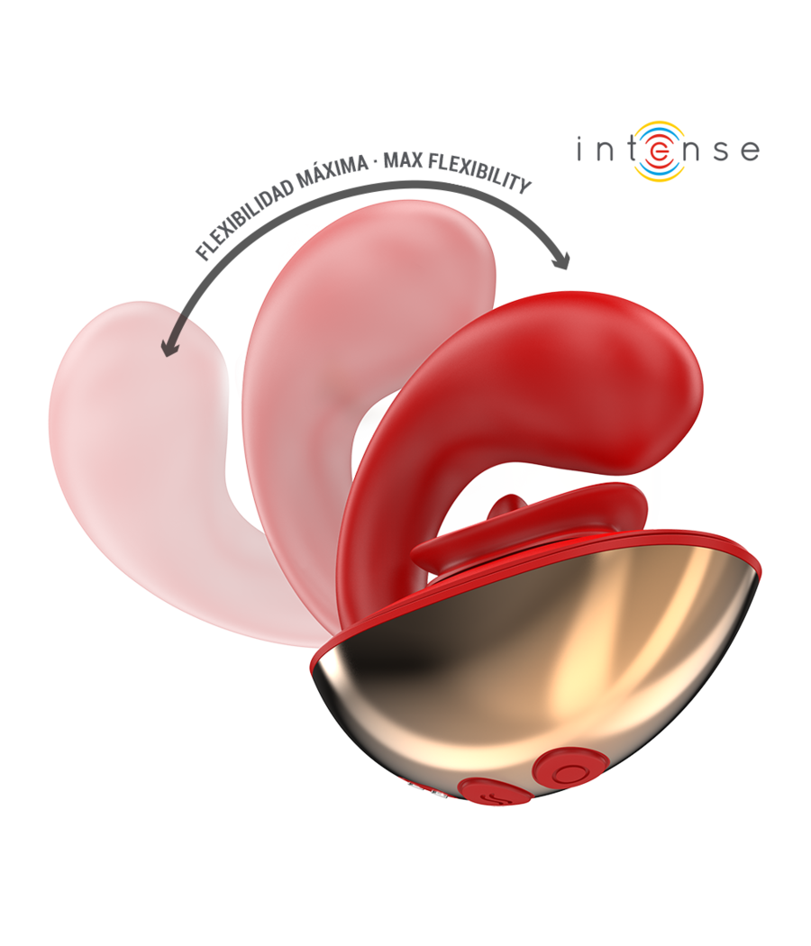 INTENSE - MARIAH VIBRATOR & STIMULATOR IN U-FORM 10 VIBRATIONEN ROT