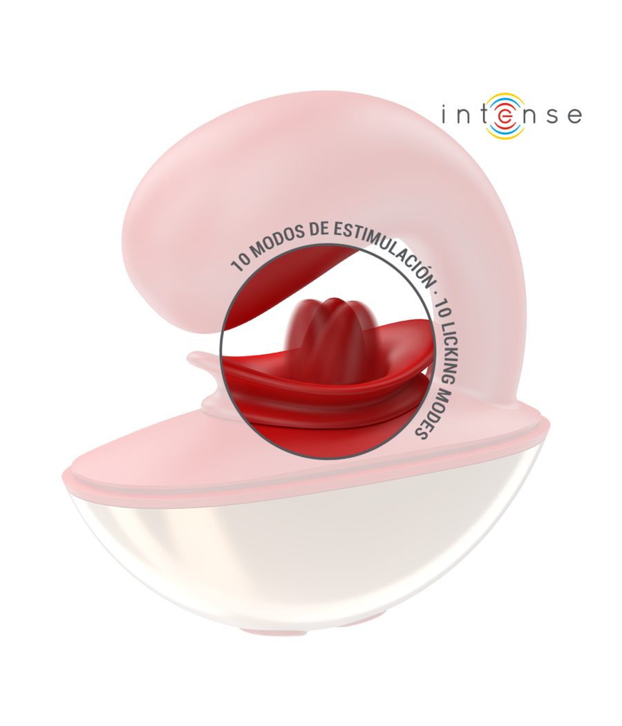 INTENSE - VIBRATEUR & STIMULATEUR MARIAH EN FORME DE U 10 VIBRATIONS ROUGE