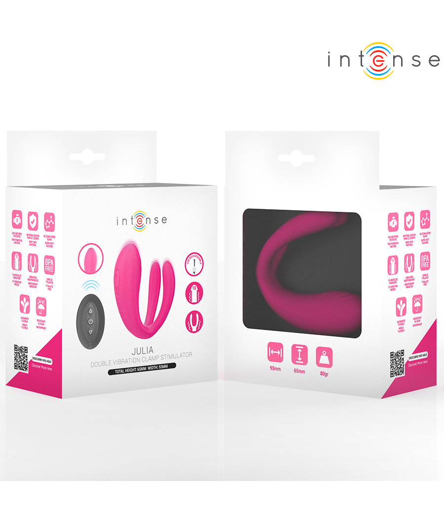 INTENSE - JULIA DOPPELVIBRATOR-KLEMMENSTIMULATOR MIT FERNBEDIENUNG