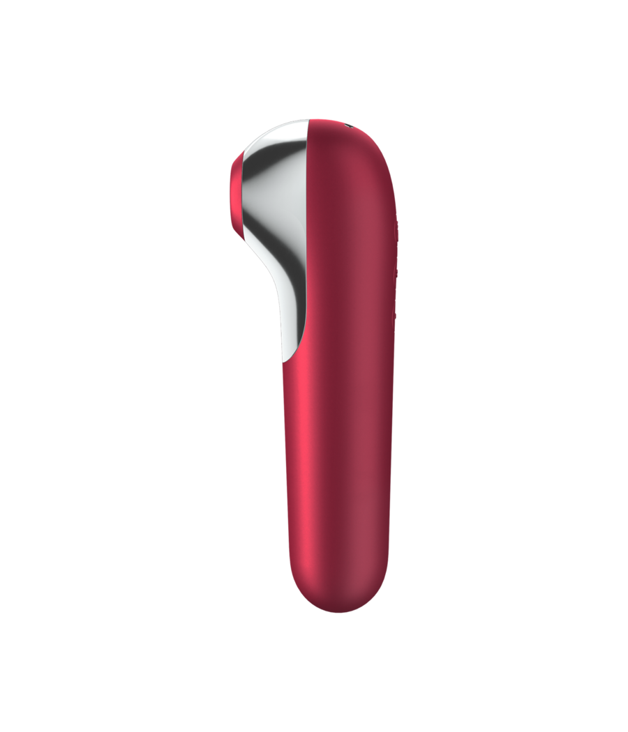 SATISFYER - DUAL LOVE VIBRADOR Y SUCCIONADOR CON AIRE PULSADO ROJO