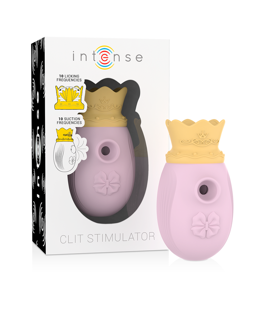 INTENSE - CLITORIS STIMULATOR 10 SUCTION AND LICKING MODES - PINK