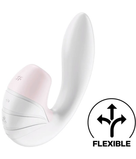 SATISFYER - ESTIMULADOR DE PULSO DE AR SUPERNOVA E VIBRAO BRANCO