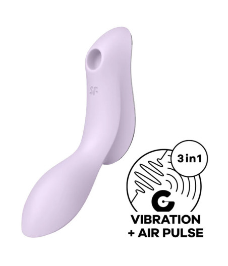 SATISFYER - VIBRATEUR CURVY TRINITY 2 AIR PULSE VIOLETTE