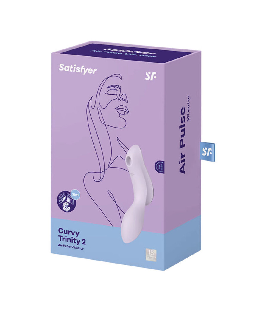 SATISFYER - CURVY TRINITY 2 AIR PULSE VIBRATOR LILA