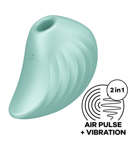 SATISFYER - PEARL DIVER AIR PULSE STIMULATOR & VIBRATOR GREEN