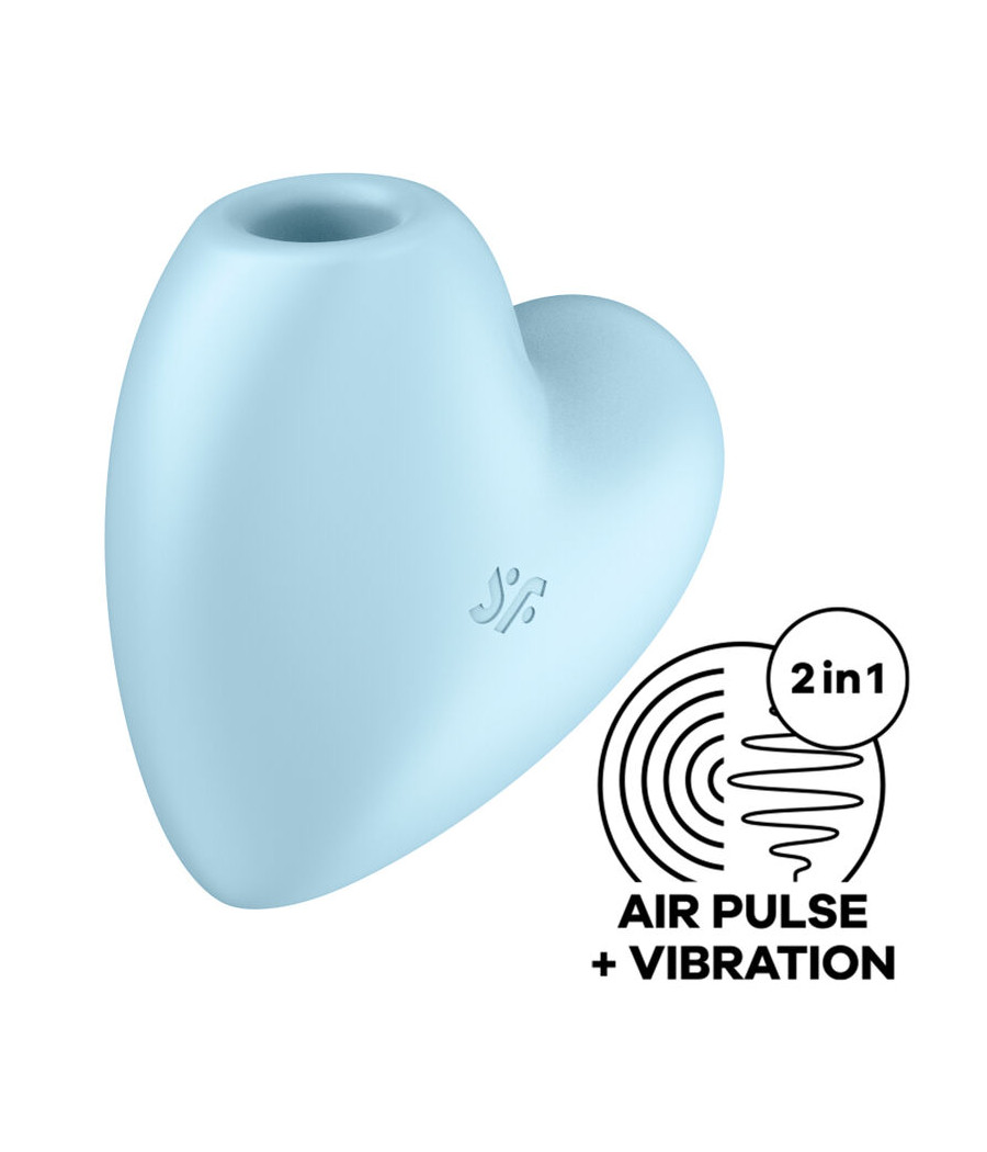 SATISFYER - CUTIE HEART AIR PULSE STIMULATOR & VIBRATOR BLAU