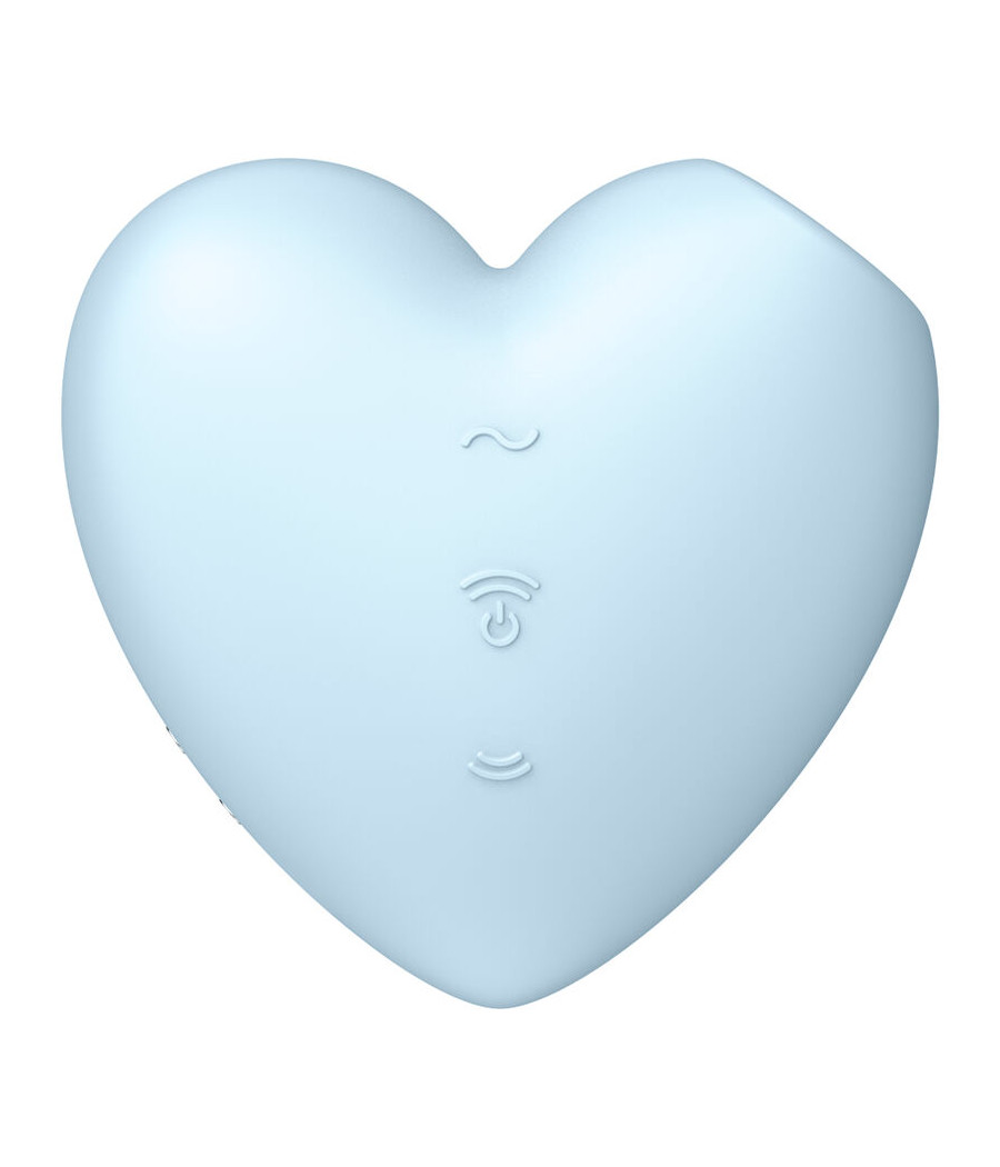 SATISFYER - CUTIE HEART AIR PULSE STIMULATOR & VIBRATOR BLUE