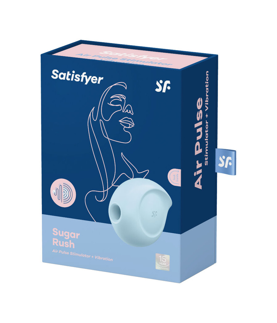 SATISFYER - SUGAR RUSH AIR PULSE STIMULATOR & VIBRATOR BLUE