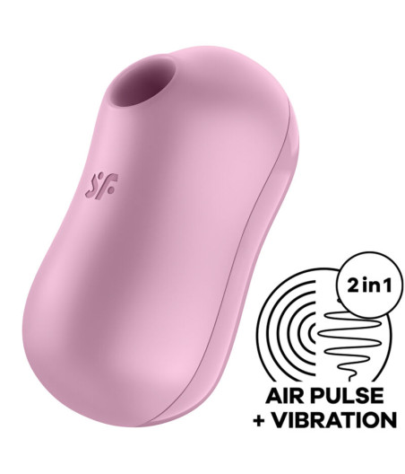 SATISFYER - STIMULATEUR ET VIBRATEUR D'IMPULSIONS D'AIR DE BARBE À COTON LILAS