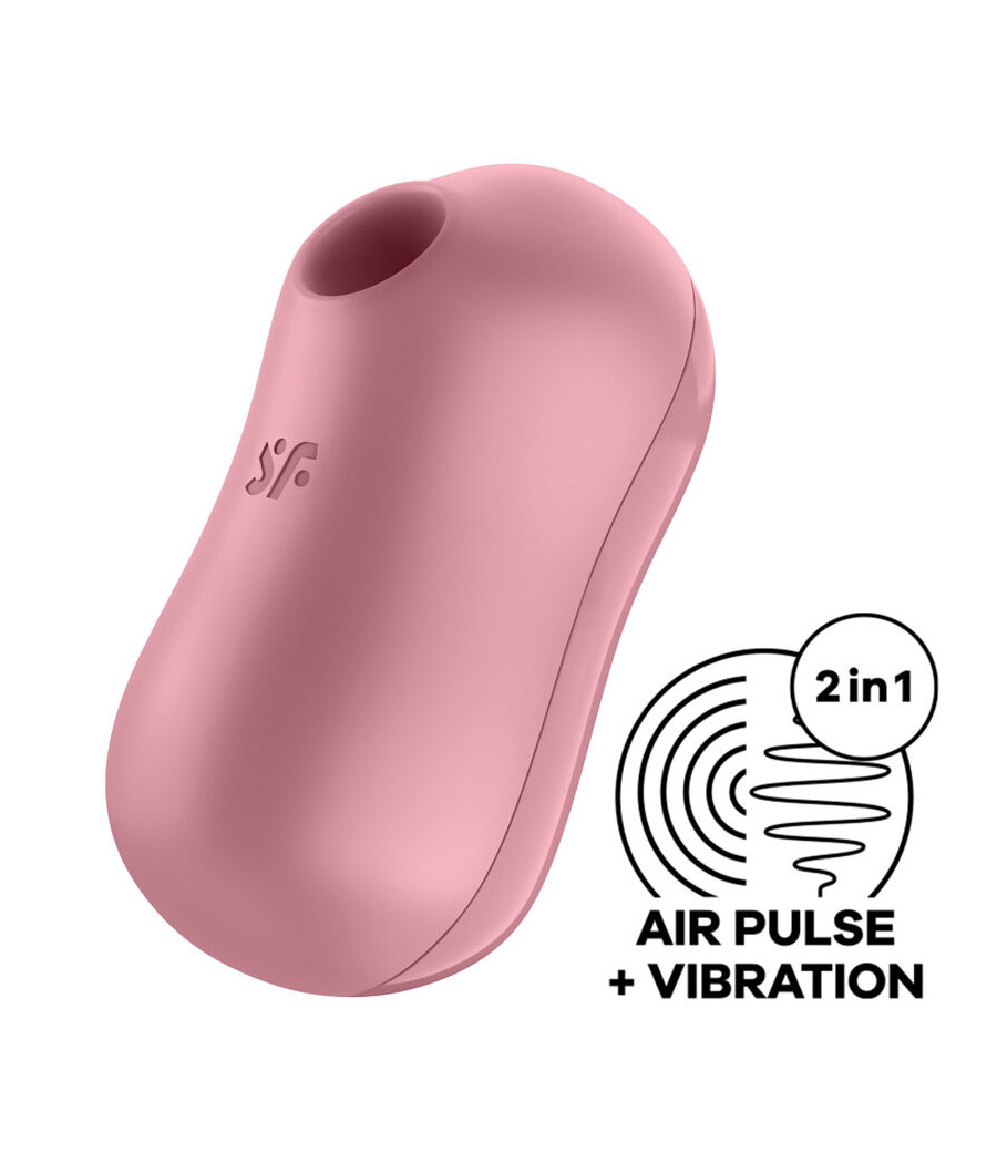 SATISFYER - COTTON CANDY AIR PULSE STIMULATOR & VIBRATOR ROSA