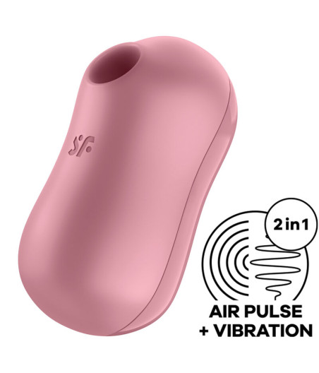 SATISFYER - STIMULATEUR ET VIBRATEUR D'IMPULSIONS D'AIR DE BARBE À COTON ROSE