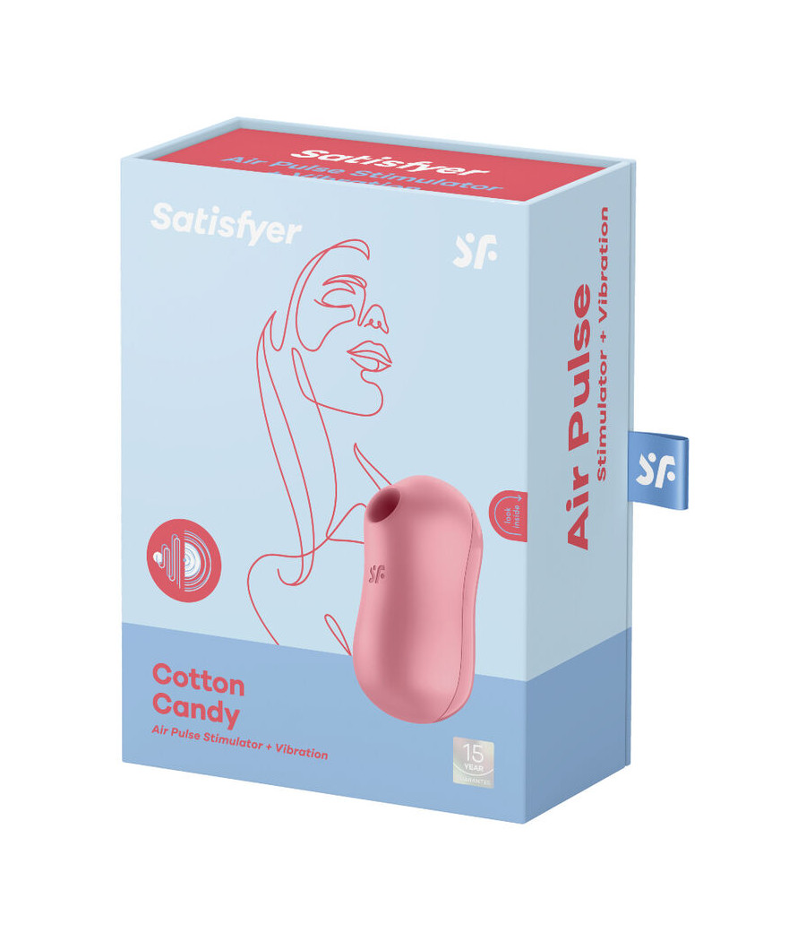 SATISFYER - STIMOLATORE E VIBRATORE D'ARIA PER ZUCCHERO DI COTONE ROSA