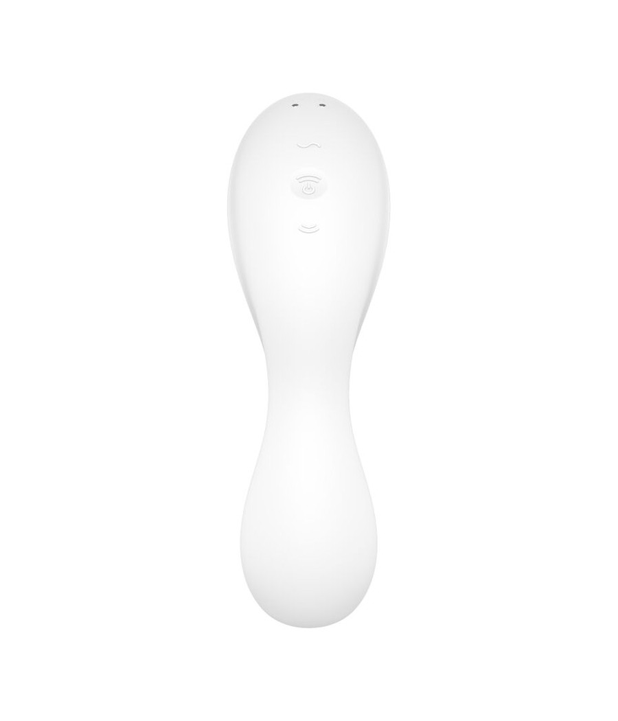 SATISFYER - CURVY TRINITY 5 ESTIMULADOR DE PULSO DE AR E APLICATIVO VIBRADOR BRANCO