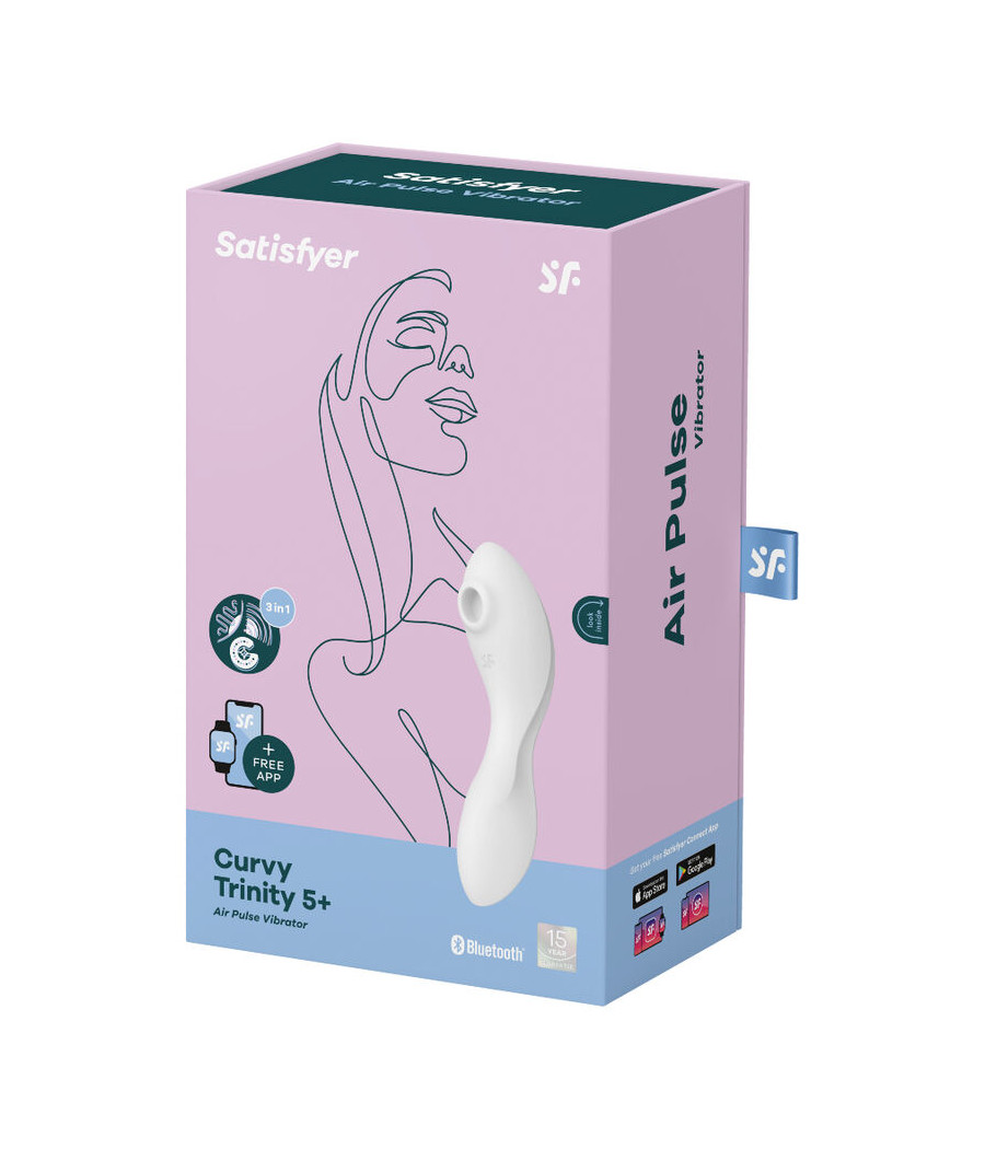 SATISFYER - CURVY TRINITY 5 ESTIMULADOR Y VIBRADOR APP BLANCO