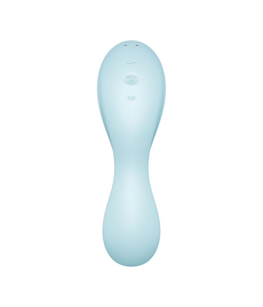 SATISFYER - APPLICATION STIMULATEUR ET VIBRATEUR CURVY TRINITY 5 BLEU