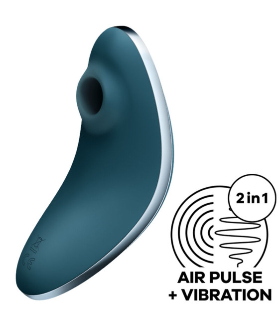 SATISFYER - VULVA LOVER 1 AIR PULSE STIMULATOR & VIBRATOR BLUE