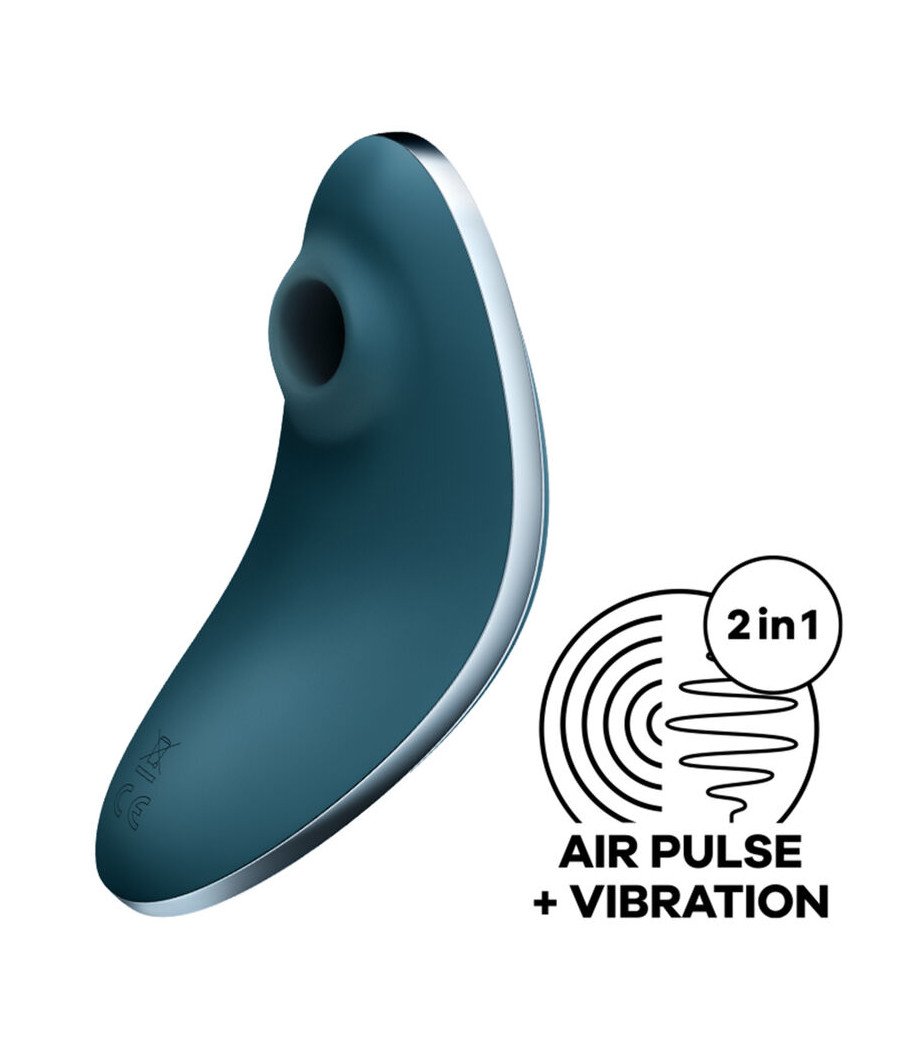 SATISFYER - VULVA LOVER 1 AIR PULSE STIMULATOR & VIBRATOR BLUE