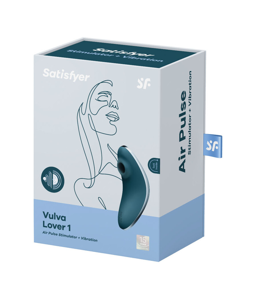 SATISFYER - ESTIMULADOR E VIBRADOR VULVA LOVER 1 AIR PULSE AZUL