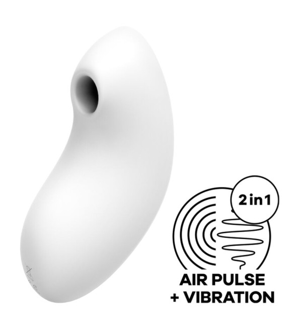 SATISFYER - VULVA LOVER 2 AIR PULSE STIMULATOR & VIBRATOR WHITE