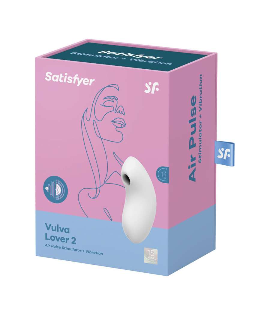SATISFYER - ESTIMULADOR E VIBRADOR DE PULSO DE AR VULVA LOVER 2 BRANCO