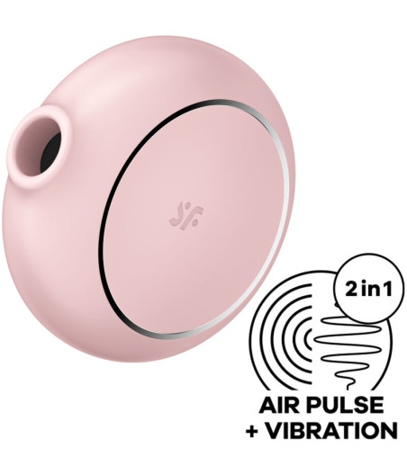 SATISFYER - PRO TO GO 3 ESTIMULADOR E VIBRADOR DE PULSO DE AR DUPLO ROSA